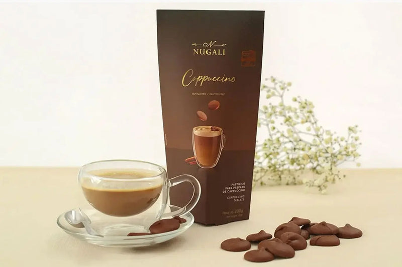 Pastilhas Brasileira Nugali para Cappuccino 63% Cacau 100g