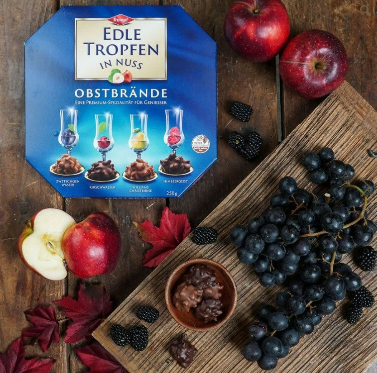 Bombons Alemão de Licor e Avelã Trumpf Edle Tropfen Obstbrande 250g